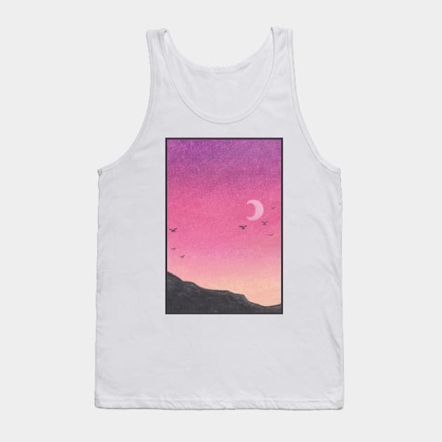 Oil Pastel | Purple Sky Tank Top by jangilbert23